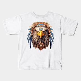 Native American Eagle Portrait Kids T-Shirt